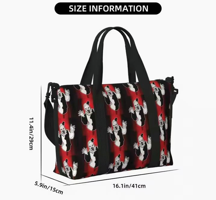(Terrifier) Art The Clown Fashion Bag, beach bag, tote bag, duffle.